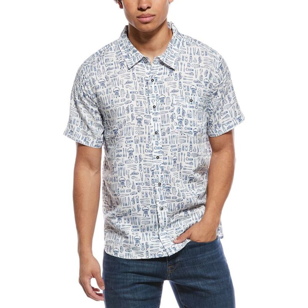Magaschoni Mens  Printed Shirt